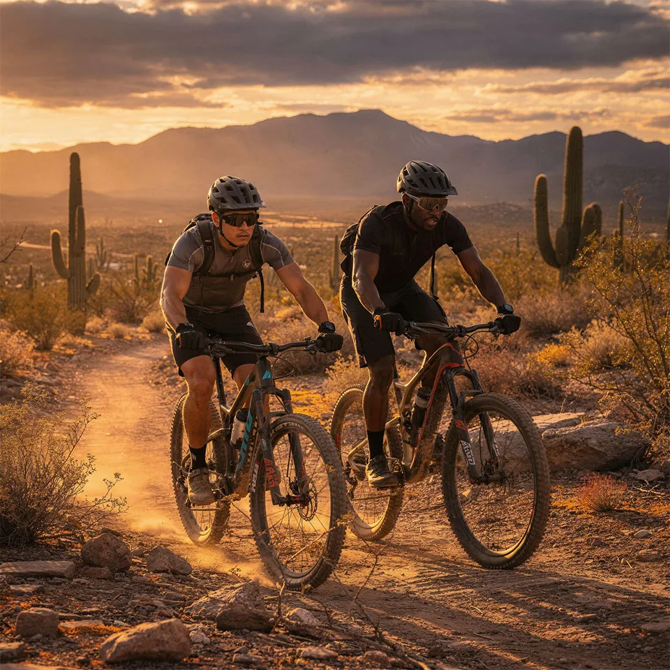 Mountain bikers in Tucson, Arizona
